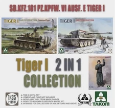 Takom 2195 or 2196  TIGER I Early Production+Early Command Tiger Brand New Kit