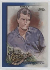 2022 Topps Allen & Ginter Chrome Blue Refractor /150 Charlie Sheen #216