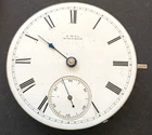 Antique 1883 Waltham WM Ellery 1877 Pocket Watch Movement Parts/Repair 18s 7j