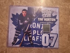 Tim Horton Toronto Maple Leafs Piece Of History Picture With Coa