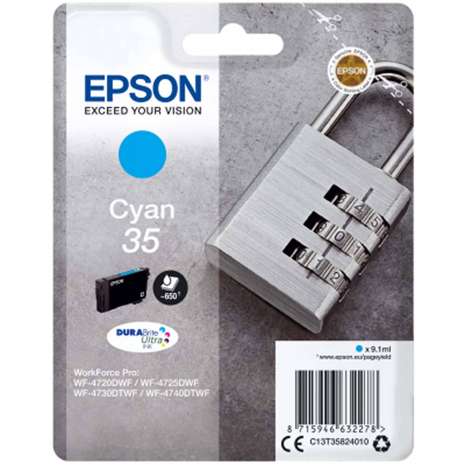 Epson Cyan 35 (T35824010) Ink Cartridge Original - Image 6