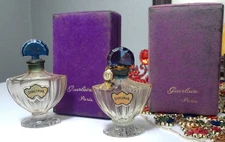 Vintage Shalimar Bottle Pair & Presentation Cases 92):1/3 Fl Oz and .25 Fl Oz