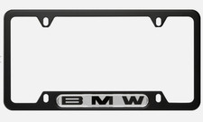 Genuine Bmw License Plate Frame - Black Stainless Steel 82-12-0-010-398 Genuine Bmw License Plate Frame - Black Stainless Steel 82-12-0-010-398