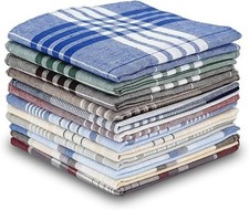 12 Pack Men's Handkerchiefs 100 Cotton Handkerchief for Men Classic Assorted 16