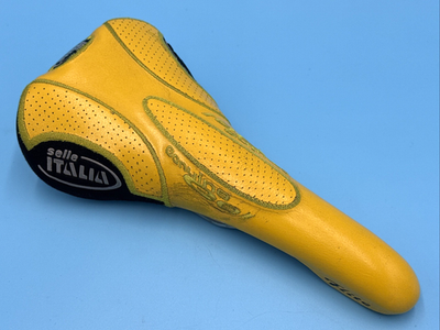 新品未使用 Selle Italia FLITE TITANIUM 2002 VINTAGE 2002 Selle Italia FLITE Genuine Gel YELLOW Titanium Rail