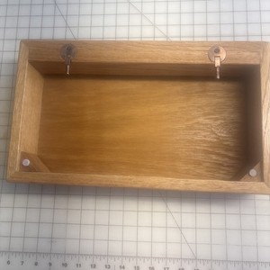 Oak Singer 66 sewing machine base with Singer hinges 