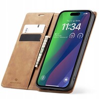 Spacecase Wallet Case FüR Iphone 15 Plus Ledercover Braun