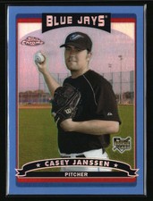 2006 Topps Chrome #299 Casey Janssen Blue Refractors Rookie