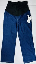 TIME  TRU Women's Maternity Elastic Waist Pocket Jegging, Blue, Sz M 8-10 