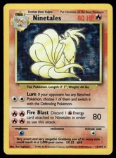 Pokemon Cards Ninetales 12/102 Base Set Unlimited Holo WOTC Rare MP *4