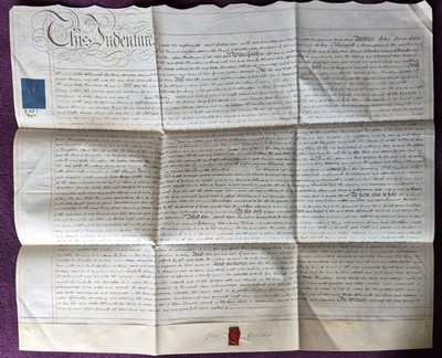 1833 Vellem Indenture  John Grimshaw to John Marriott Re Moreton Pinkney