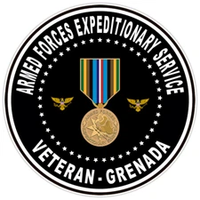 Armed Forces Expeditionary Service Veteran - Grenada Bumper Sticker Decal 5"