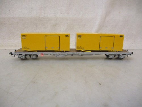 x-30086	HAG H0 Containertragwagen SBB La Poste, sehr guter Zustand | Zustand: Gebraucht