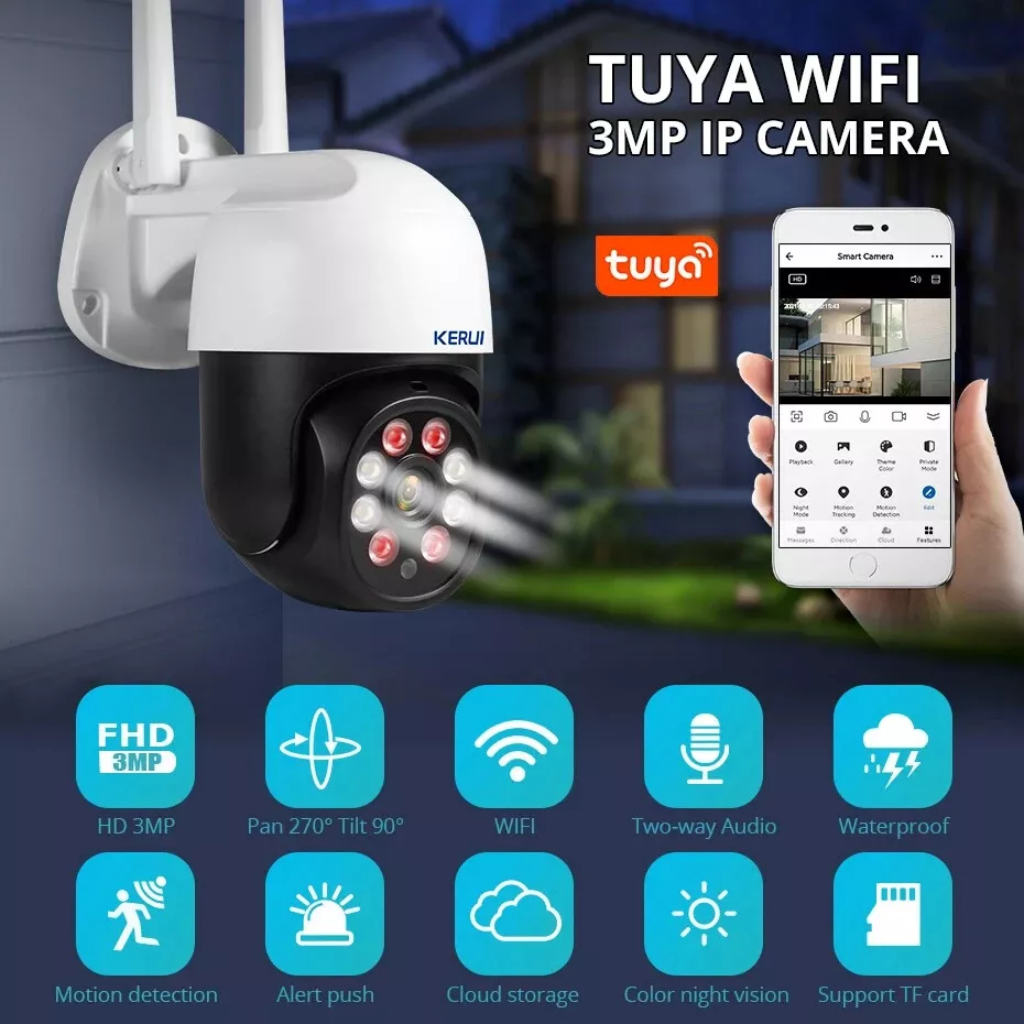 NOUS - Caméra connectée extérieure WIFI TUYA IP (3 MP)