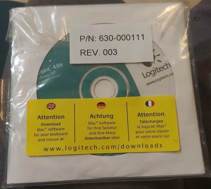 NEW Installation Guide/Software CD: Logitech Cordless Desktop Wave - Image 2 of 2