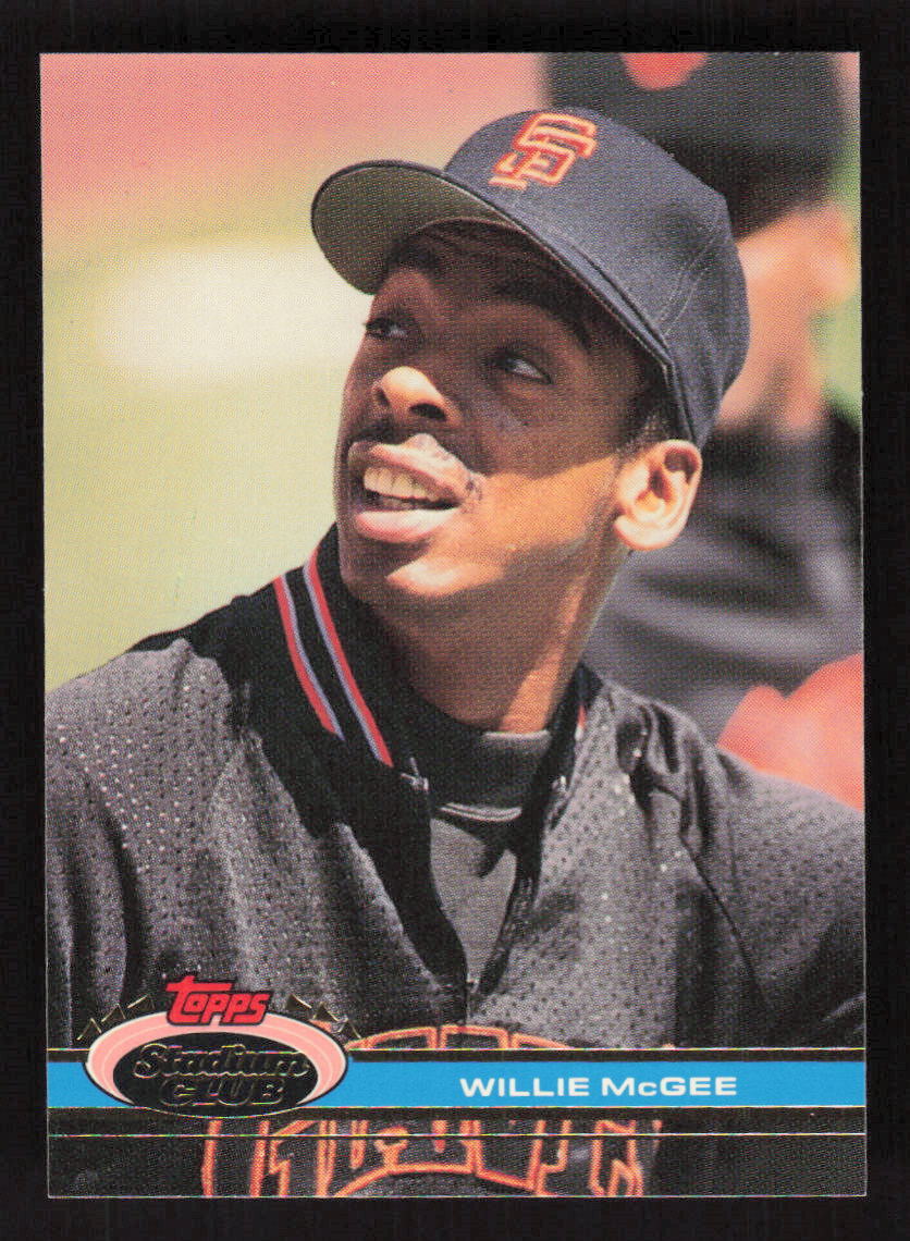 1991 Stadium Club #335a Willie McGee San Francisco Giants