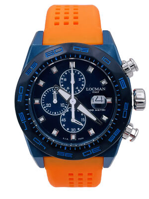 Locman Stealth Uhr 300m 46mm 217BLO/660 Stoppuhr sehr reduziert neu