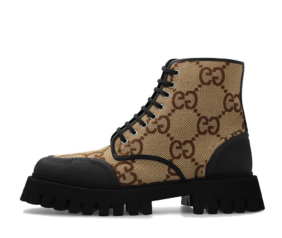 GUCCI Canvas Ankle Boots 3.5cm Men Brown 699970 UKOF0 2590  display picture 2