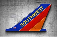 WOW!!! 21 Inch Southwest Airlines Tail Wall Art Boing 747 Aviation Plane