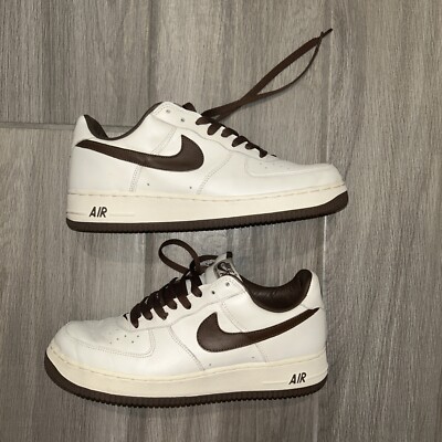 Size 12 - Nike Air Force 1 Premium White and brown - 309439-121 | eBay
