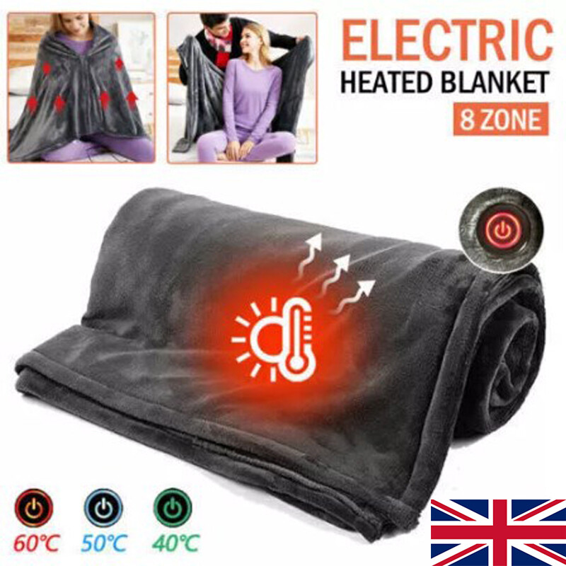 USB Electric Heated Throw Blanket Warm Poncho Wrap Blanket Portable