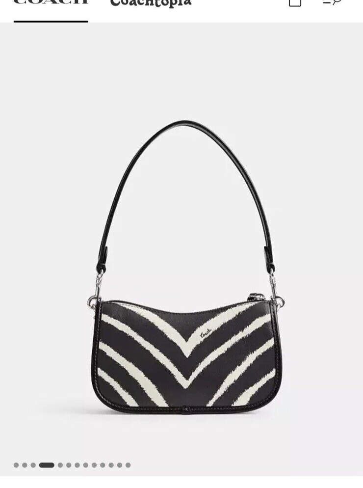 coach signature mini Soho hand bag zebra