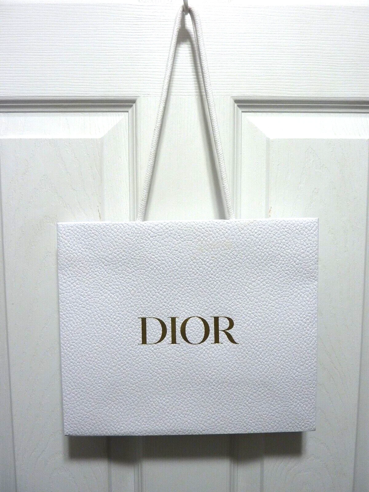SAC SHOPPING DIOR CALEBBLE sac cadeau moyen LOGO OR 10,5 x 9 x 4,5 pouces ~ NEUF