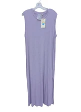 New Jungmaven Lilac Hermosa Dress Long Maxi Hemp Cotton Sleeveless Medium