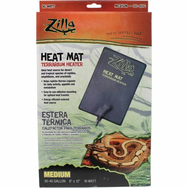 Zilla Heat Mat Medium 30 40gal 8x12 16w For Sale Online Ebay