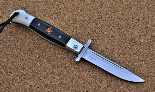 Nazarov Knives Rusia cuchillo plegable exterior 95H18 Finka NKVD hecho a mano HRC 58 - Imagen 4 de 12
