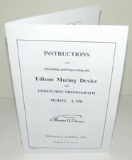 Edison Disc Muting Device for A-250 attaching and Operating Instructions Copy