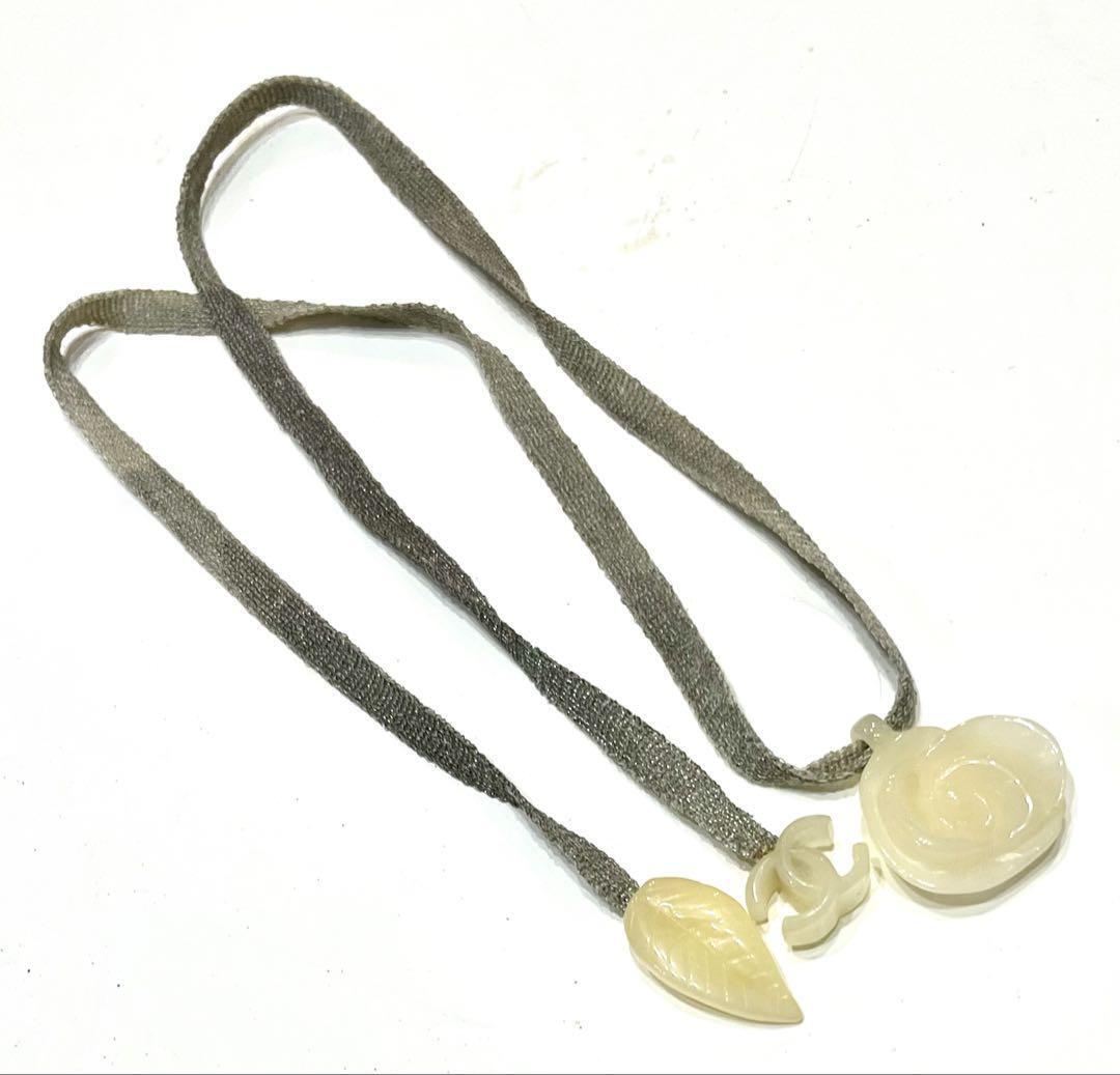 Chanel Camellia Choker Coco Mark Necklace Logo Charm Vintage Chanel Camellia Choker Coco Mark Necklace Logo Charm Vintage