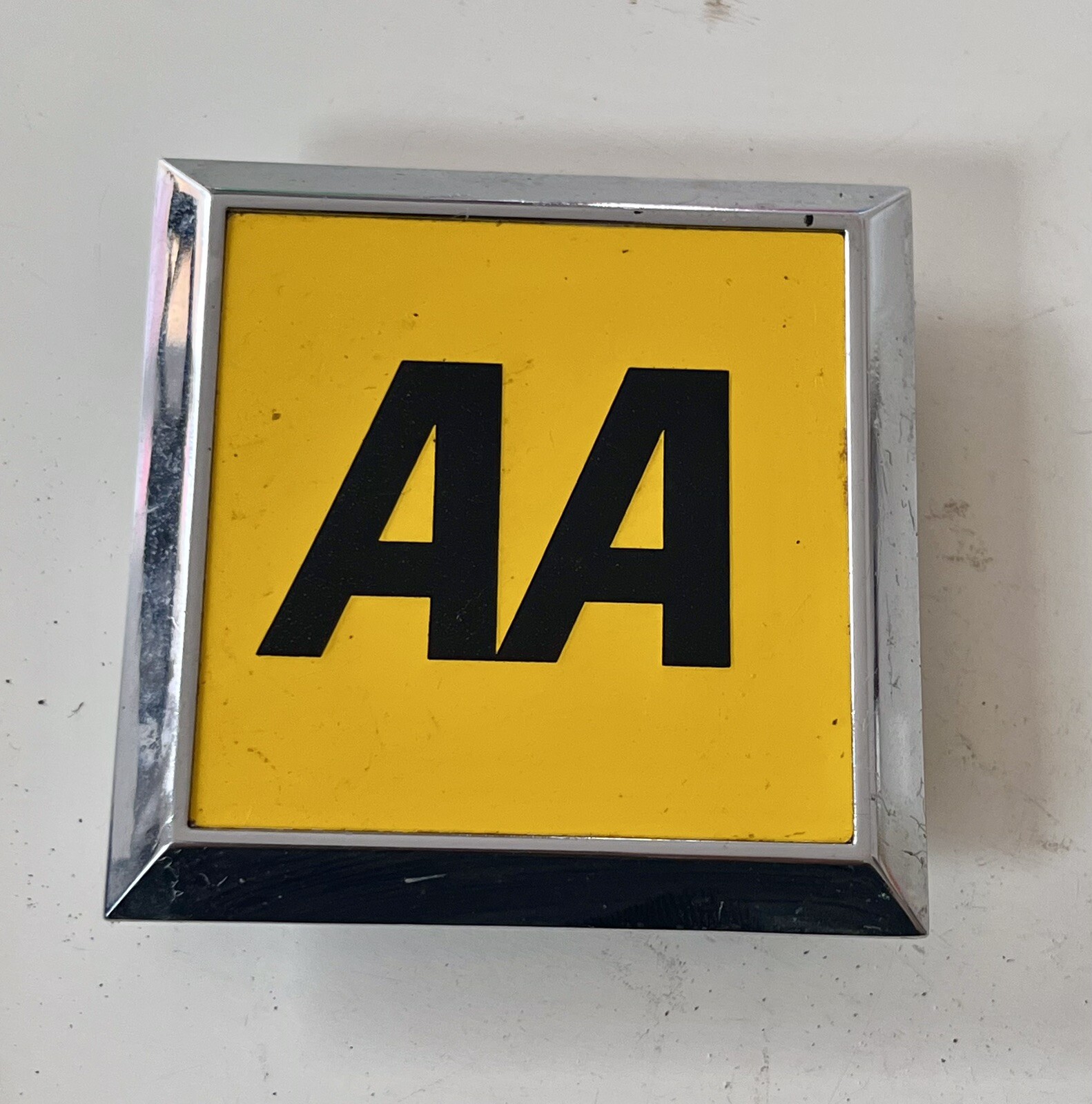 Classic Car AA Square Badge NOS Grill Bonnet Mini Jaguar Austin Morris MG Ford