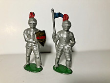 Barclay Toy Soldiers Knights USA Dime store Shield Pennant Knight Set