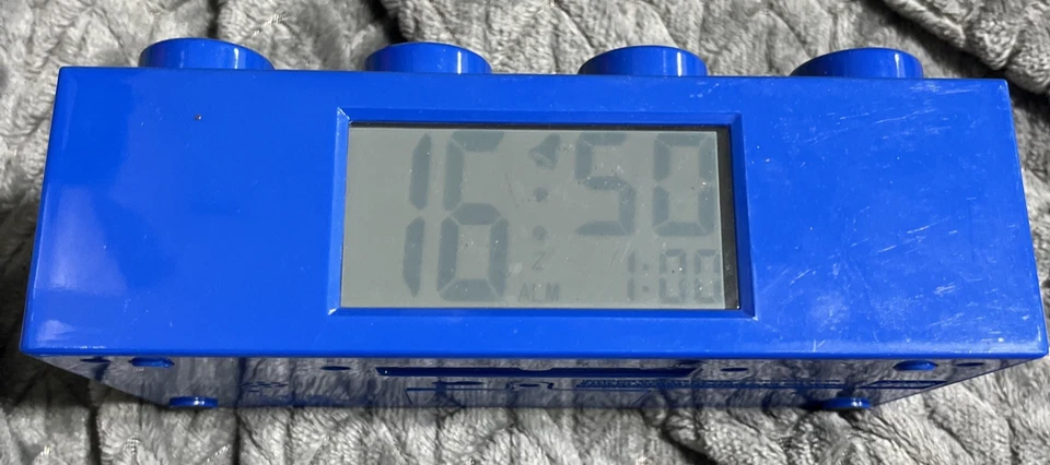 Lego Reloj Despertador Digital LCD Ladrillo Azul 2010 Foto 3 de 4