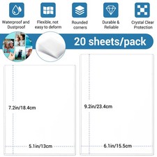 20PCS/Set Rigid 4x6/5x7/6x9 inch Sleeves for Photo Card Postcard Hard Protector