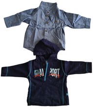 Kinder Sachen Mix H&M Langarm Hemd & bfc Hoodie Pullover Größe 68 100% Baumwolle