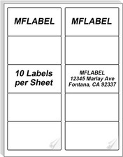 500 Clear Print 2x4 Address Labels - Compatible with Laser Inkjet Printers