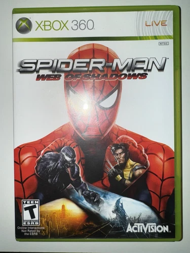 Spider-Man: Web of Shadows (Microsoft Xbox 360, 2008) CIB COMPLETE + MANUAL