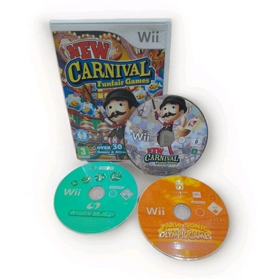 New Carnival Funfair Games, Mario & Sonic, Sports Isl Nintendo Wii Spiele Bundle