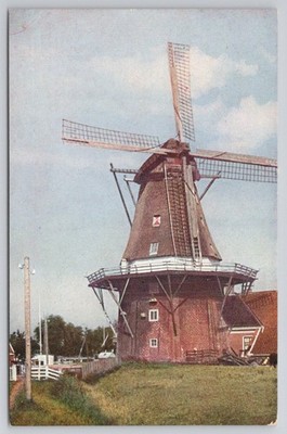 Vintage Windmill Postcard Klauß & Co. F.E.D. Serie 502 European Landscape