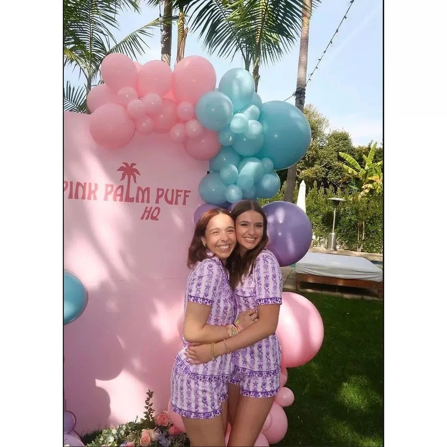 NEW P*ink* Palm Puff Pajamas in Blush Bay (tricolor) XXS--3XL - image 2 of 4