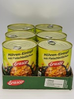 Erasco MöHren-Eintopf Mit FleischbäLlchen 6X 800G Dose Suppe
