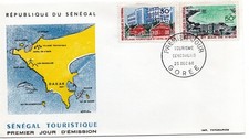 LETTRE ENVELOPPPE FDC PREMIER JOUR SENEGAL DAKAR 1966 / SENEGAL TOURISTIQUE