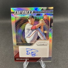 2021 Panini Prizm MLB Debut Signatures Ben Braymer Auto #DS-BE Nationals