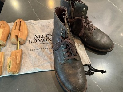 Allen Edmonds Higgins Mill Weatherproof Boots 12 EEE Shoe Bags and Shoe Trees!!