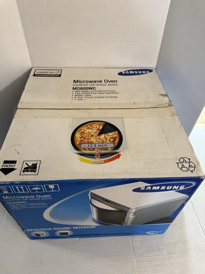 Микроволновая печь Samsung Space Saver MD800WC для столешницы, комнаты общежития, дома или жилого автофургона - Изображение 2 из 4