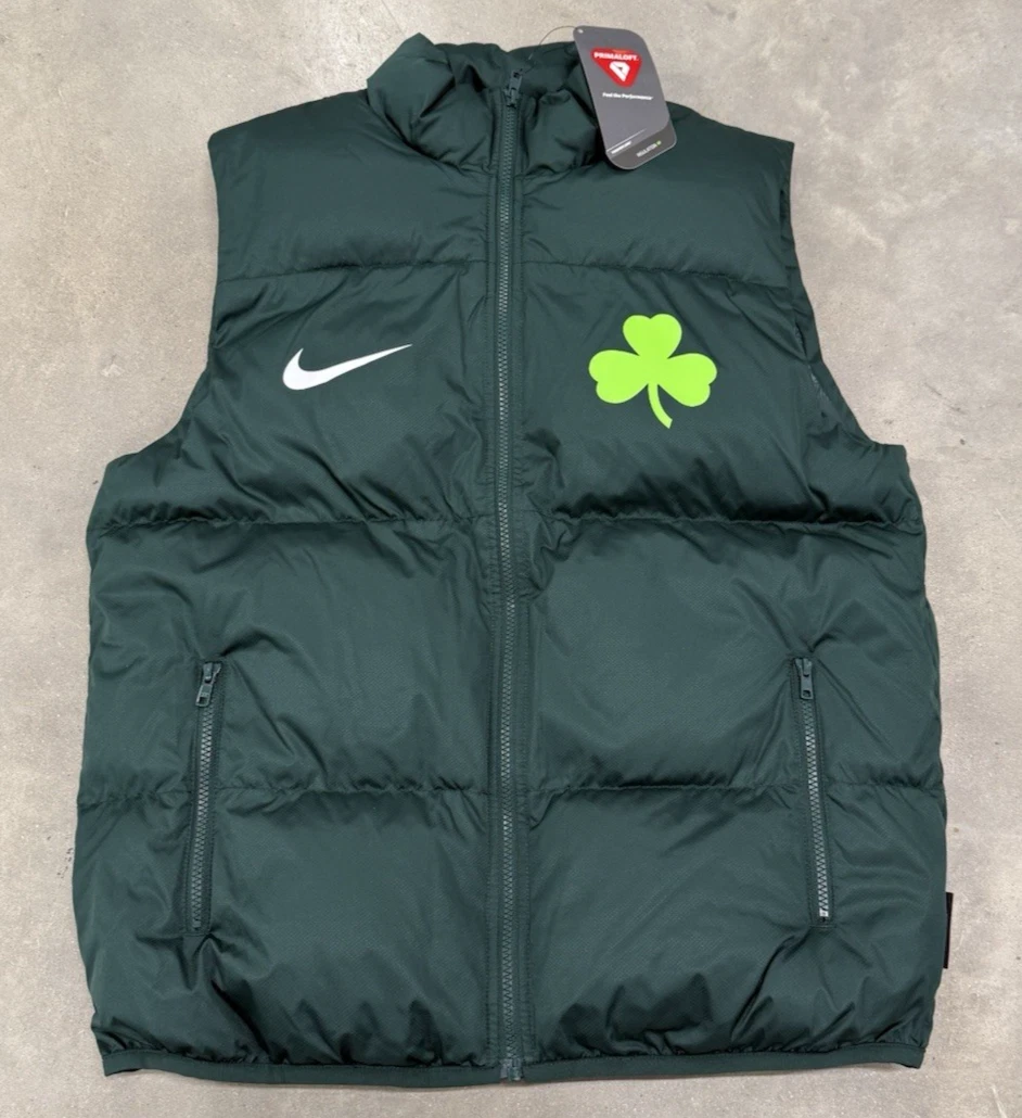 Nike Boston Celtics City Edition Men's Small NBA Puffer Vest Green FZ0329-330