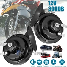 2x Car Horn, 12V Super Loud Horns, 300DB Waterproof Double Truck Horns Electric