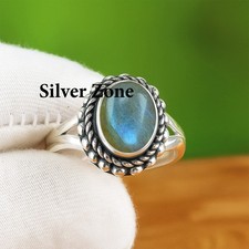 Labradorite Ring  925 Sterling Silver  Vintage Ring  Women's Ring  SZ 5-13
